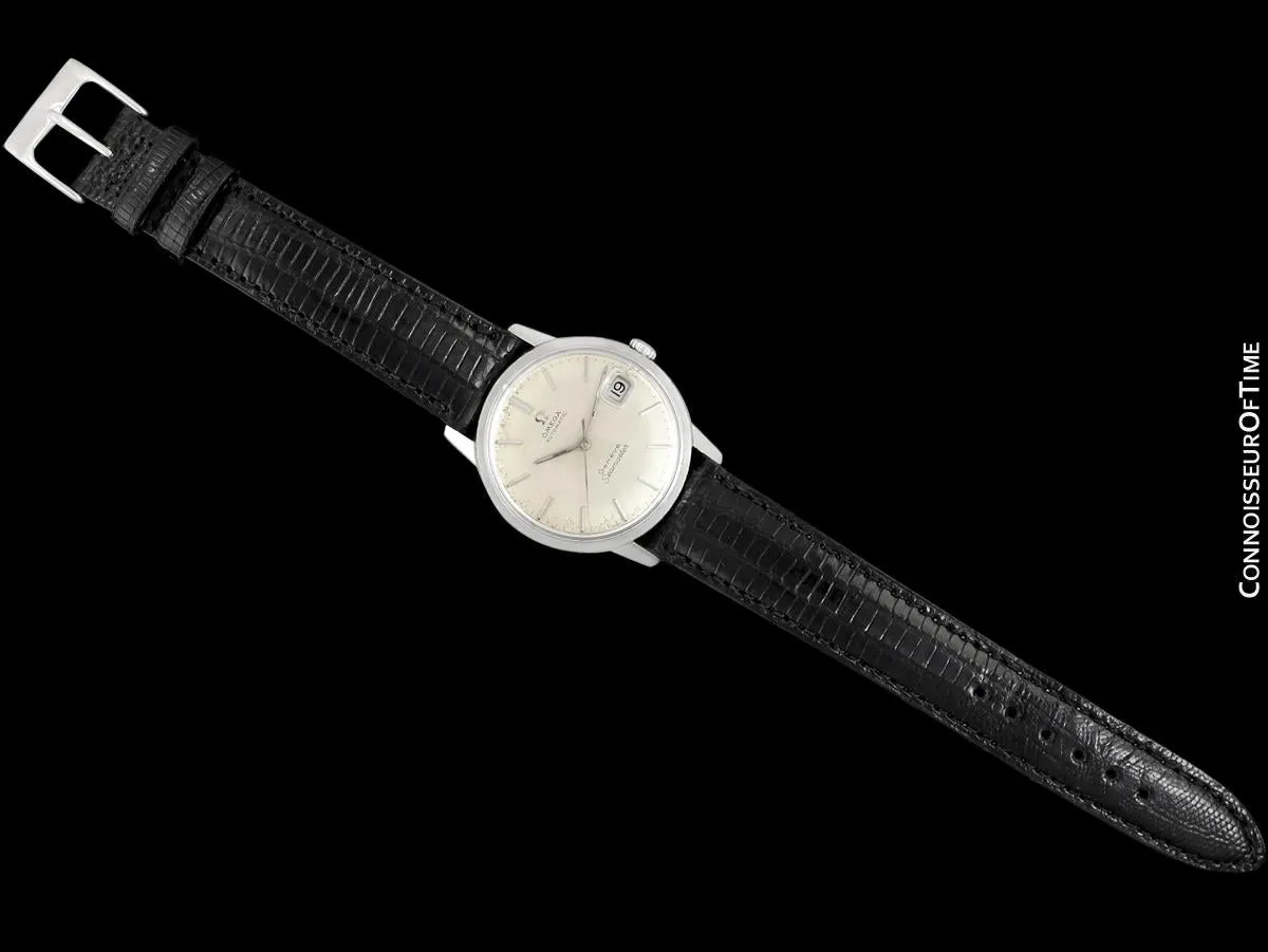 1968 Omega Seamaster Geneve Mens Vintage Watch with 565 Movement, Double Signed Version - Stainless Steel