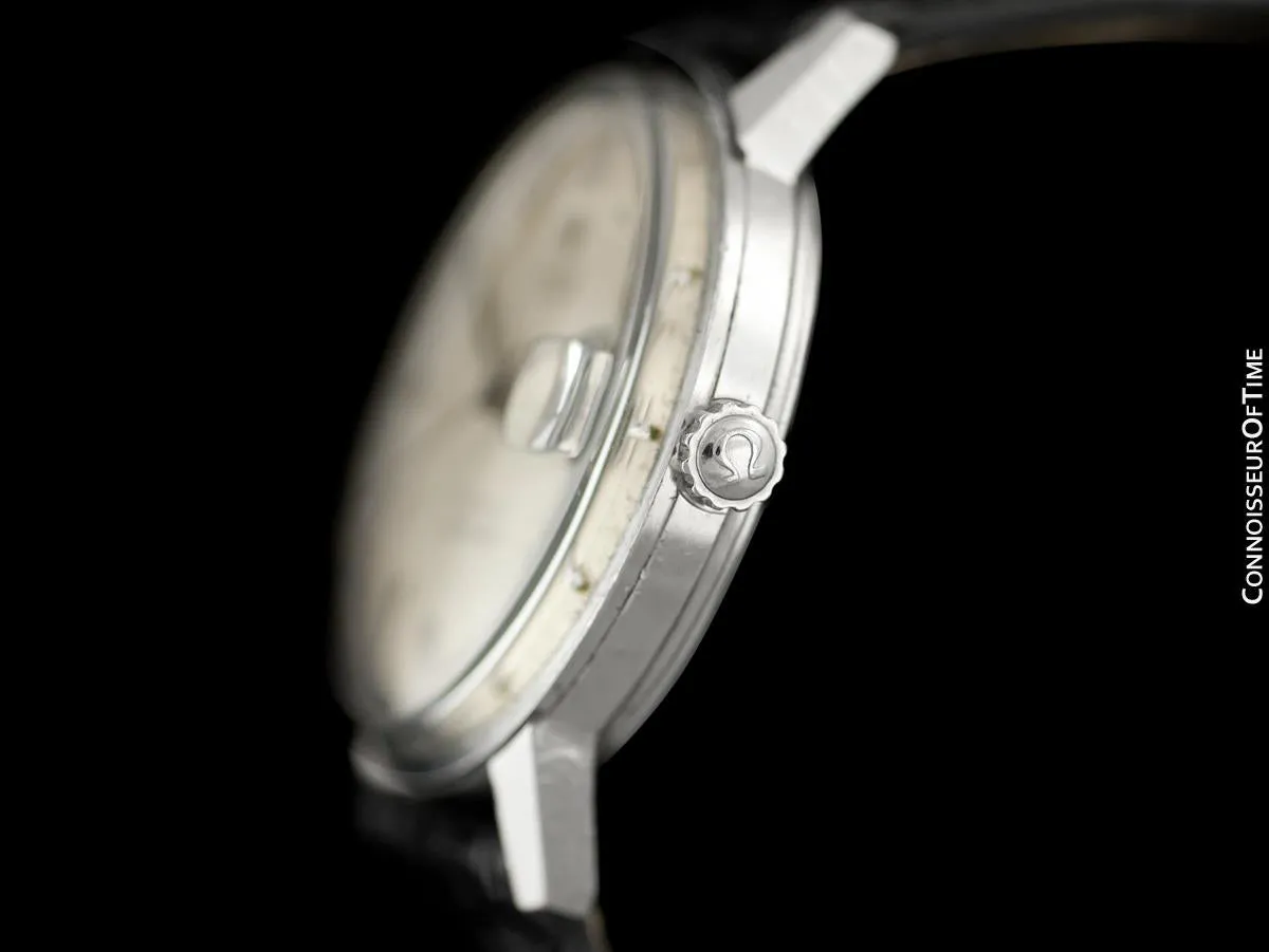 1968 Omega Seamaster Geneve Mens Vintage Watch with 565 Movement, Double Signed Version - Stainless Steel