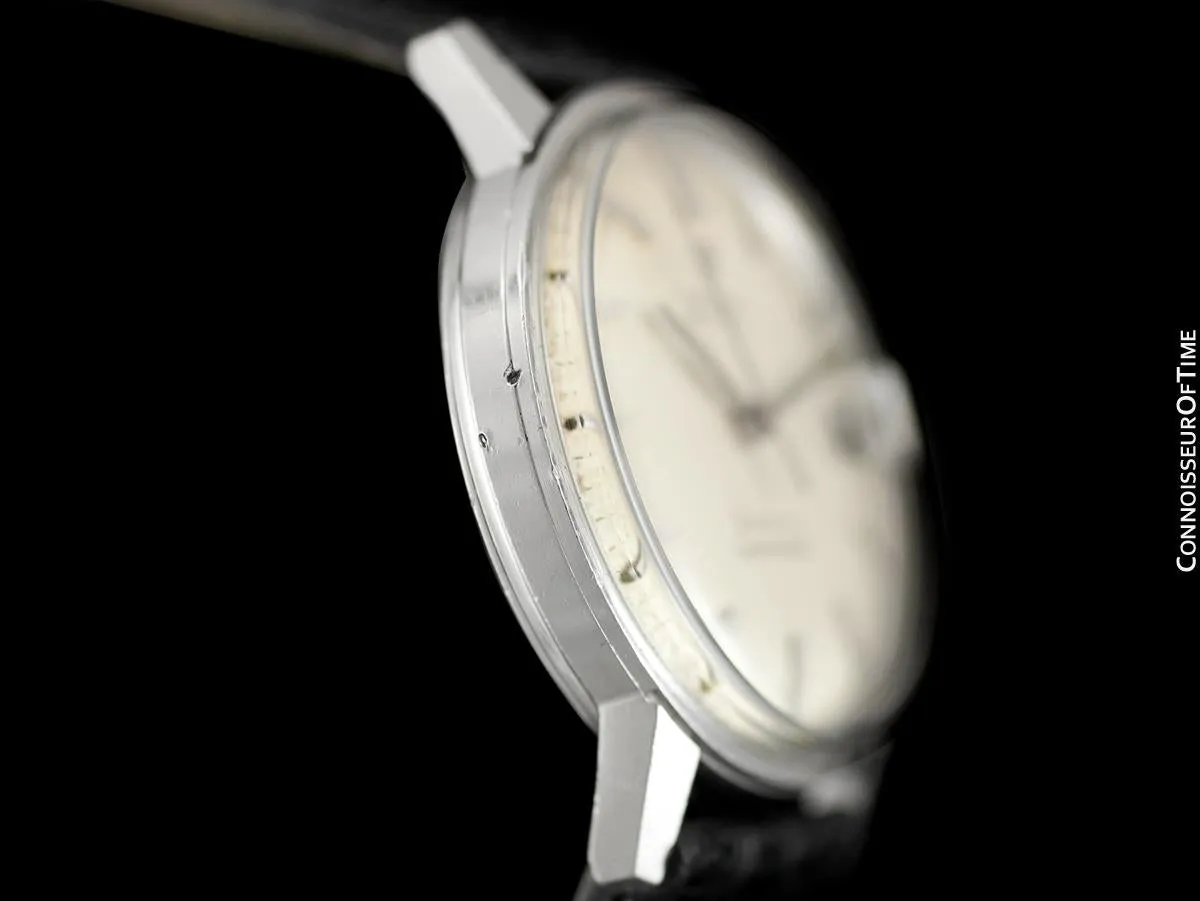 1968 Omega Seamaster Geneve Mens Vintage Watch with 565 Movement, Double Signed Version - Stainless Steel