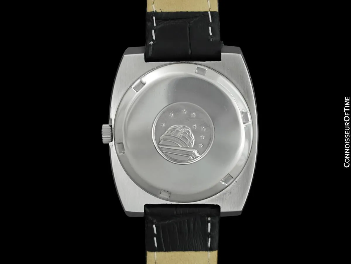 1970 Omega Constellation Vintage Mens Large Automatic Chronometer Watch, Day Date - Stainless Steel & 18K White Gold