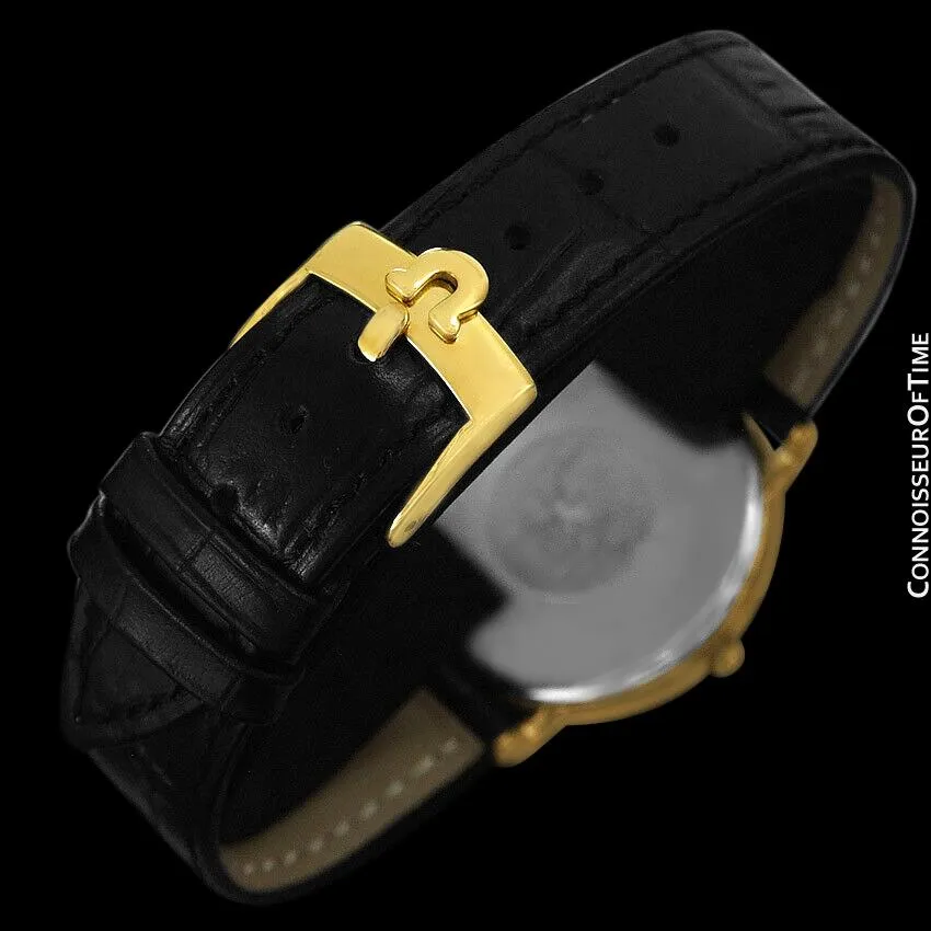 1991 Omega De Ville Mens Midsize Ultra Thin Watch - 18K Gold Plated and Stainless Steel