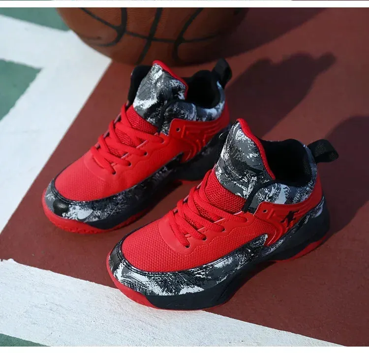 2024 Boys' Thick Sole Basketball Sneakers for Kids