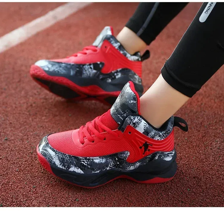2024 Boys' Thick Sole Basketball Sneakers for Kids