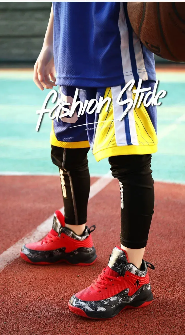 2024 Boys' Thick Sole Basketball Sneakers for Kids