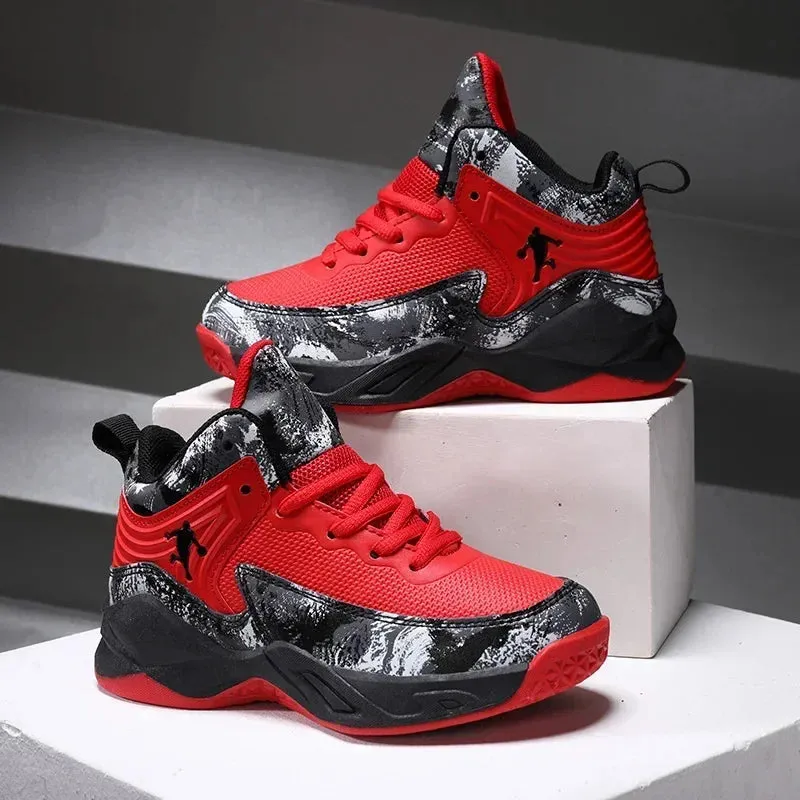 2024 Boys' Thick Sole Basketball Sneakers for Kids