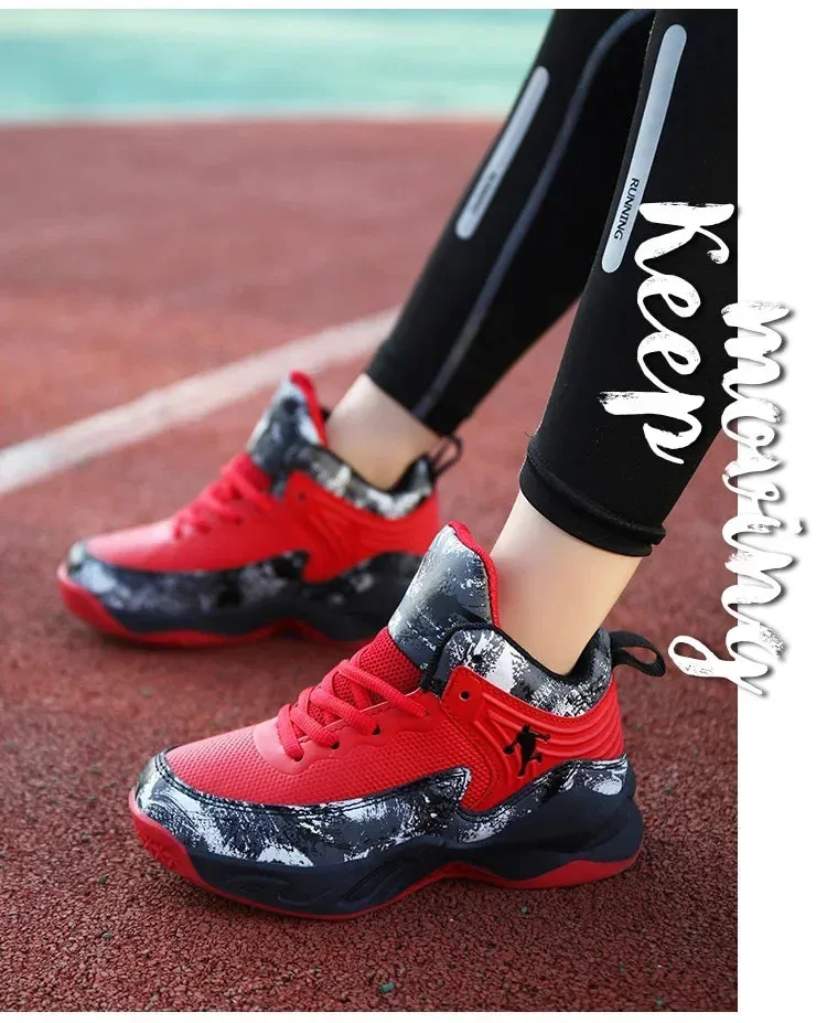 2024 Boys' Thick Sole Basketball Sneakers for Kids