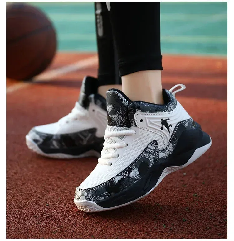 2024 Boys' Thick Sole Basketball Sneakers for Kids