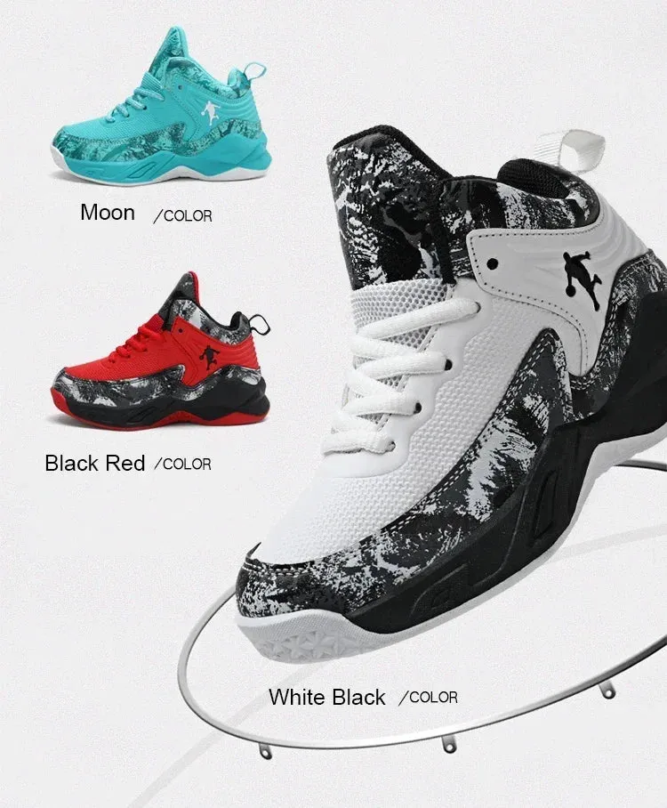 2024 Boys' Thick Sole Basketball Sneakers for Kids