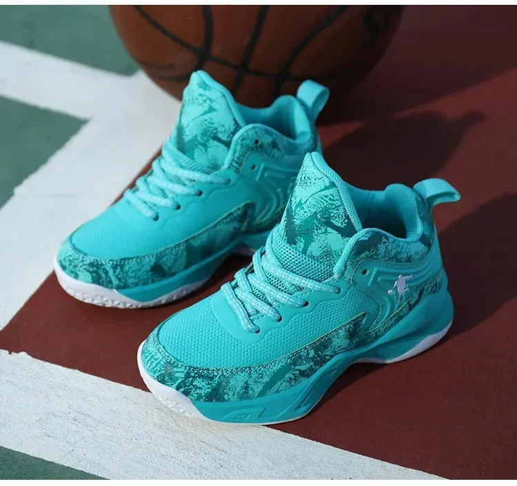 2024 Boys' Thick Sole Basketball Sneakers for Kids