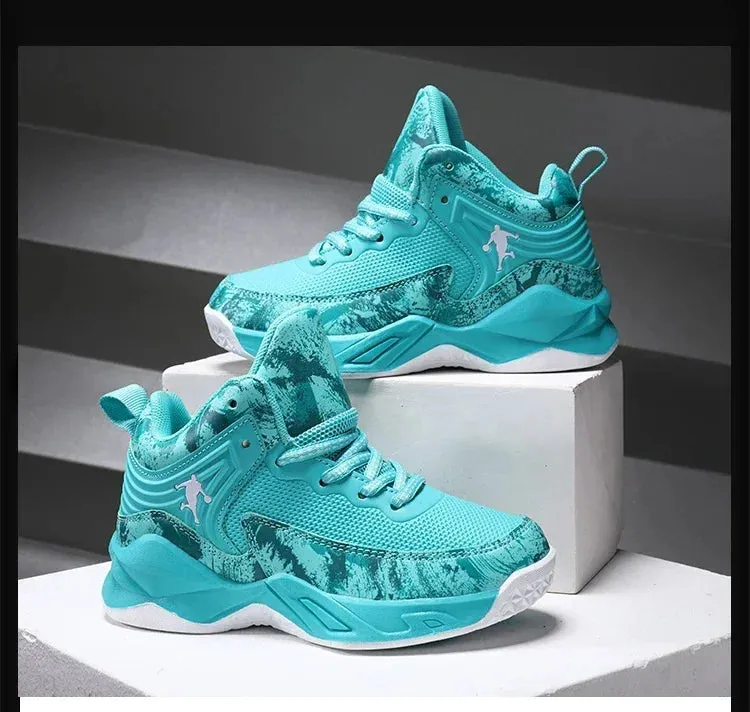 2024 Boys' Thick Sole Basketball Sneakers for Kids