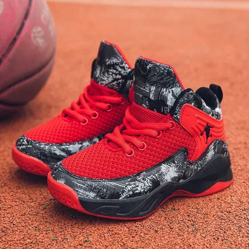 2024 Boys' Thick Sole Basketball Sneakers for Kids