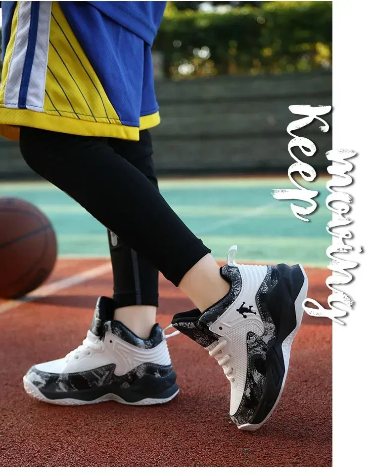 2024 Boys' Thick Sole Basketball Sneakers for Kids