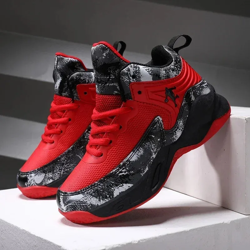 2024 Boys' Thick Sole Basketball Sneakers for Kids