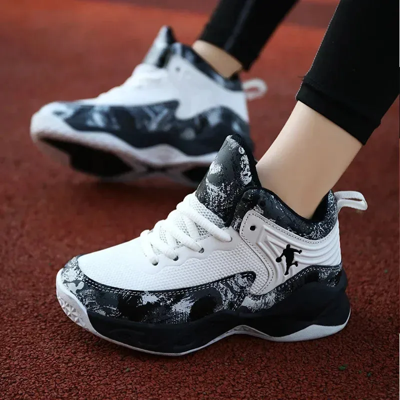 2024 Boys' Thick Sole Basketball Sneakers for Kids