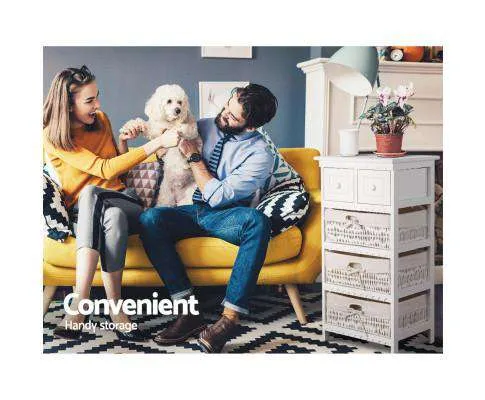 3 Basket Storage Drawers - White