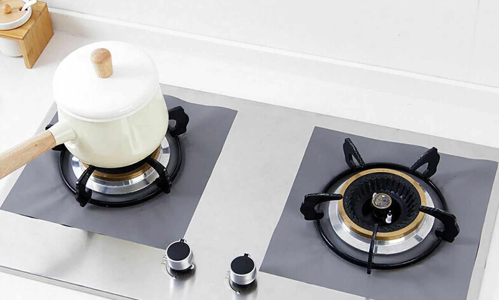 4-Pack:Stove Burner Covers - Gas Stove Protectors Non-Stick, Fast Clean Liners for Kitchen/Cooking