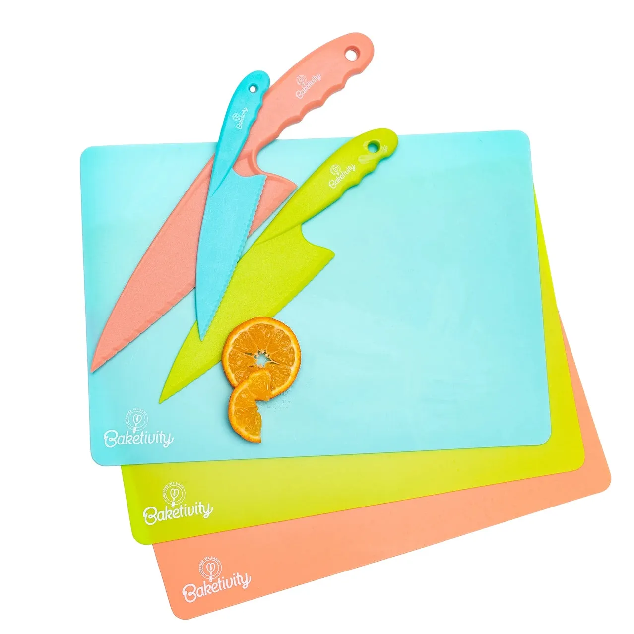 6 Piece Kids Cutting Board and Knife Set