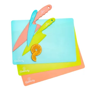6 Piece Kids Cutting Board and Knife Set