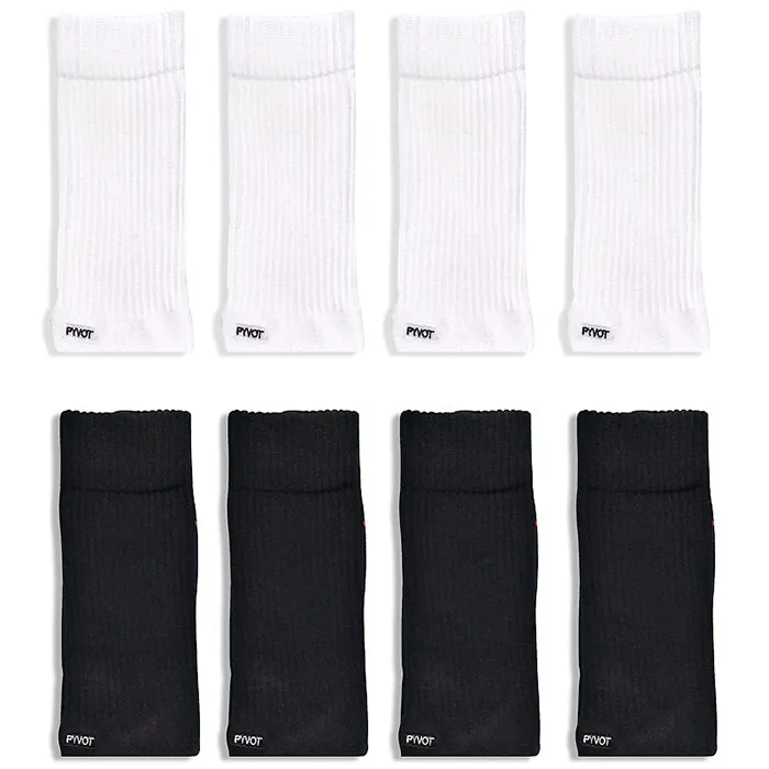 8 Pair Crew Bundle - Black   White