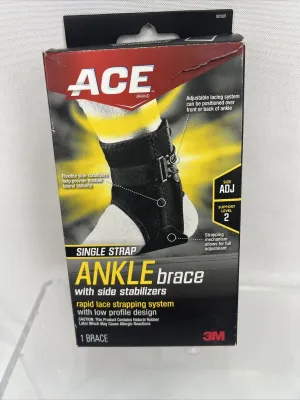 ACE 3M Adjustable Ankle Brace With Side Stabilizers 901007 Moderate Support