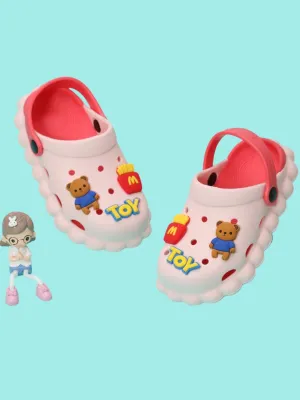 Adorable Playful Bear Themed Clogs for Girls
