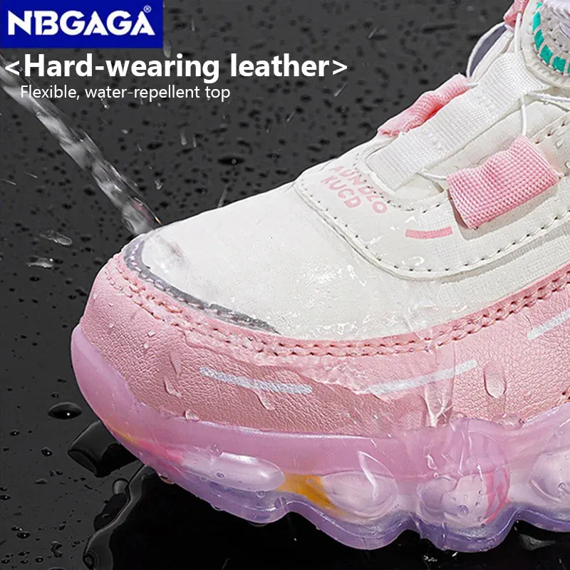 Anti-Skid Leather Kids Sneakers for Active Fun