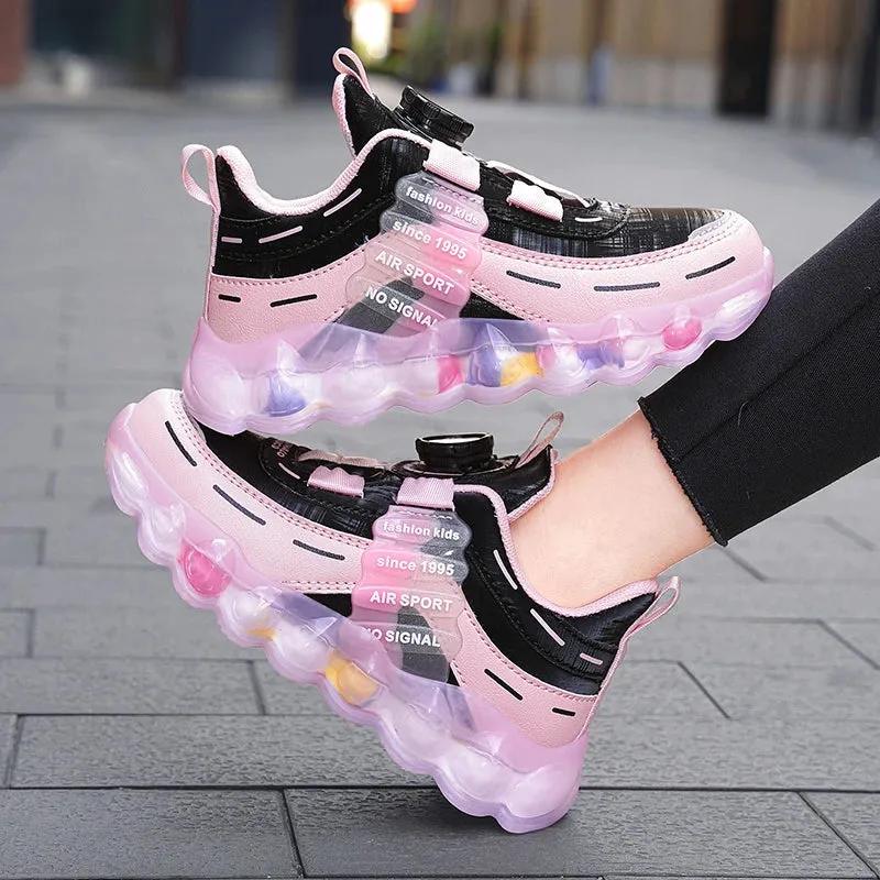 Anti-Skid Leather Kids Sneakers for Active Fun