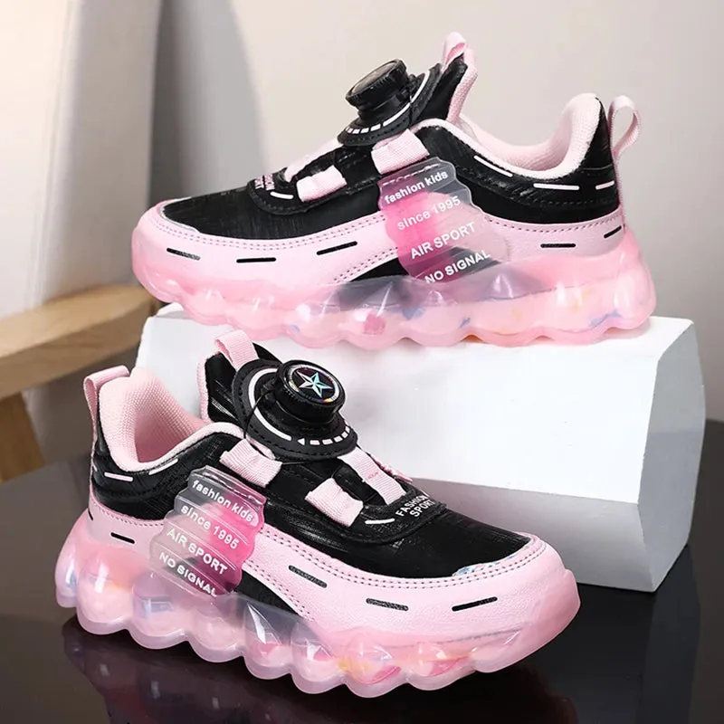 Anti-Skid Leather Kids Sneakers for Active Fun