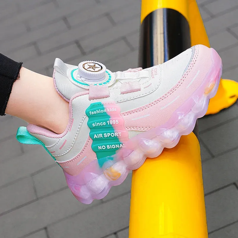 Anti-Skid Leather Kids Sneakers for Active Fun