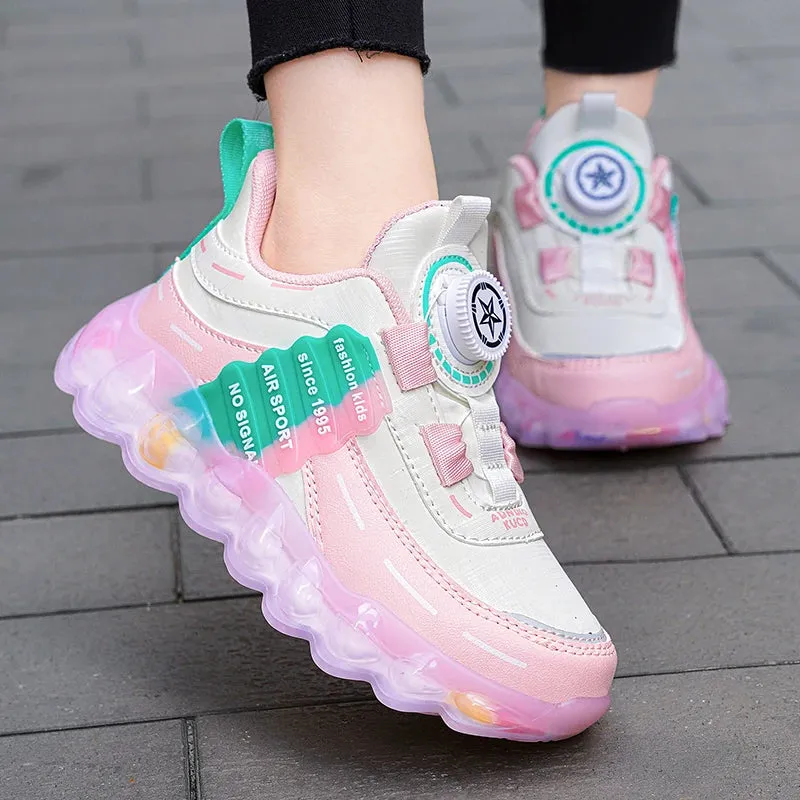 Anti-Skid Leather Kids Sneakers for Active Fun