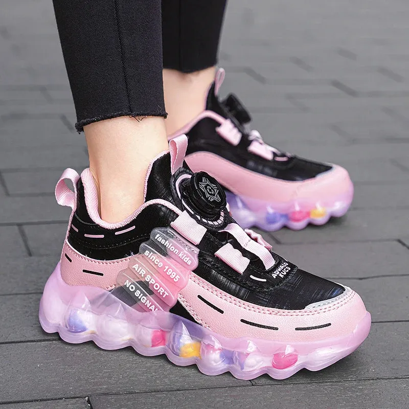 Anti-Skid Leather Kids Sneakers for Active Fun