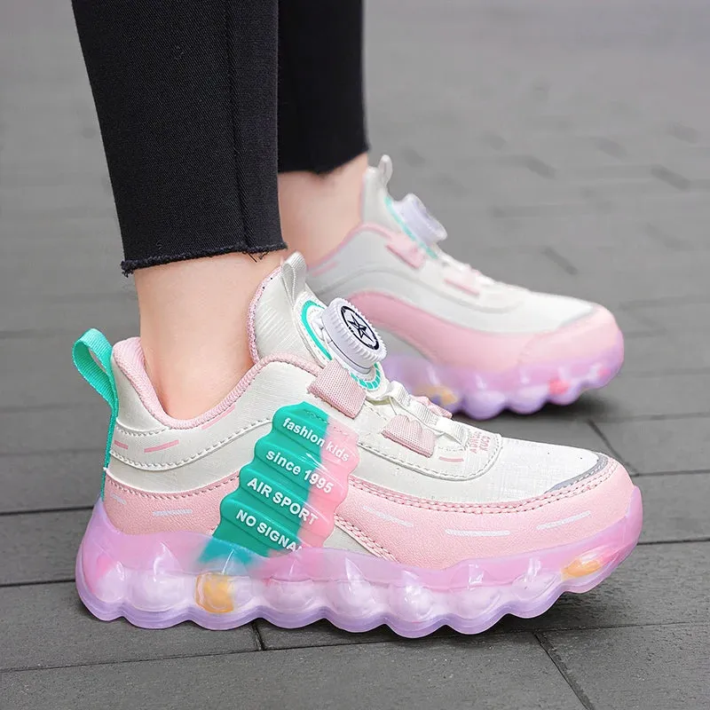 Anti-Skid Leather Kids Sneakers for Active Fun