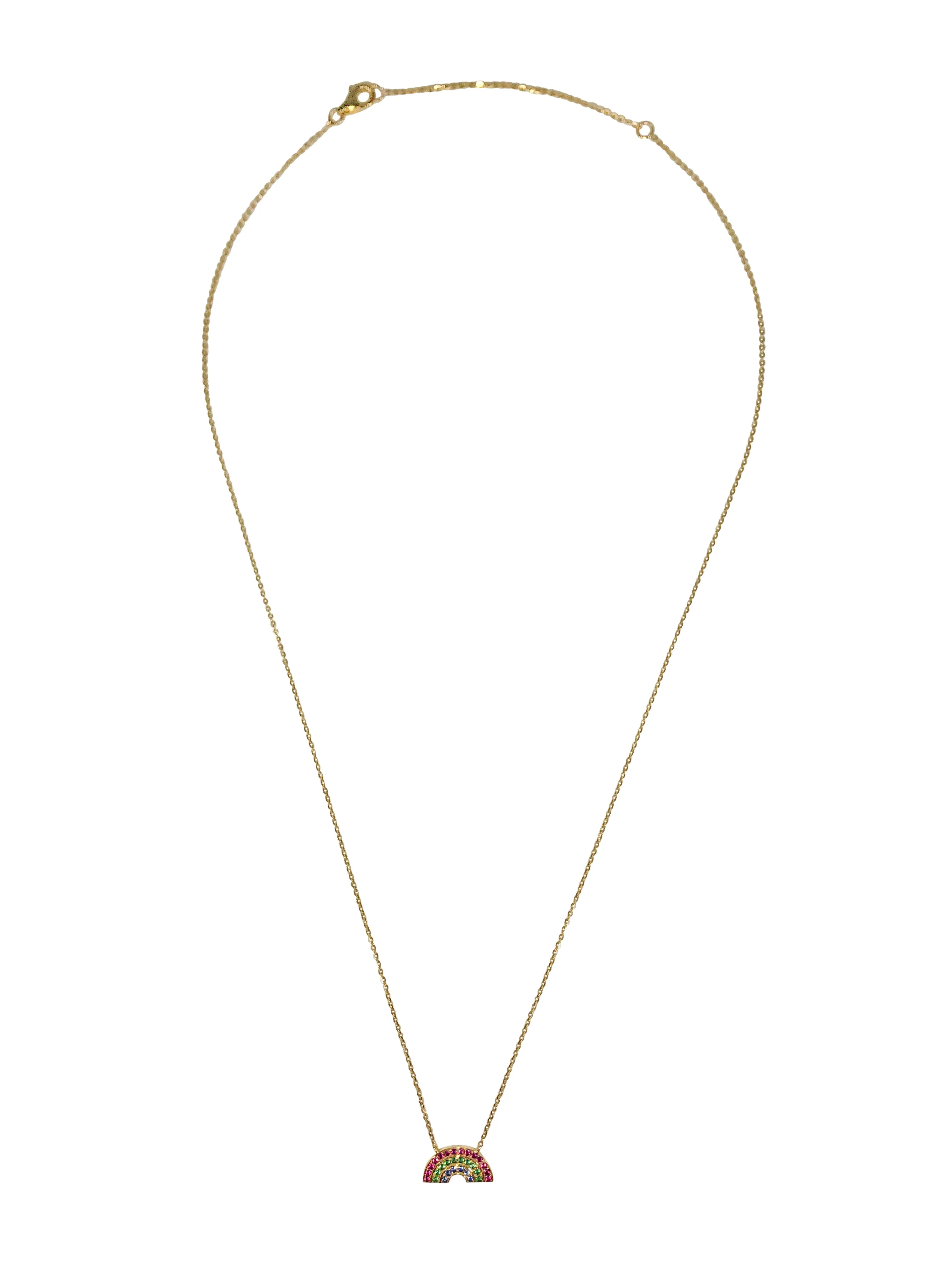 Atelier All Day 14K Gold #RAINBOWHUNT Pendant with Rainbow CZs, benefitting No Kid Hungry