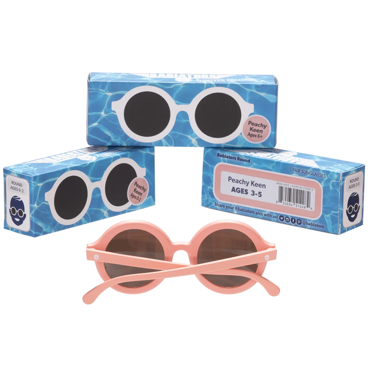 Babiators - Euro Round - Peachy Keen with Amber Lens