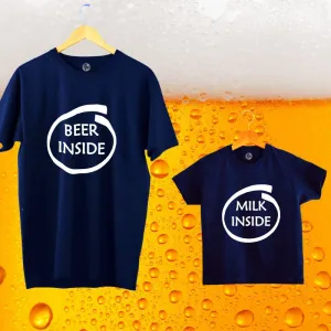 Beer Inside Milk Inside Family T-Shirt