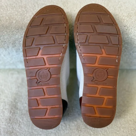 Born Barrett White Bourbon Knit Combo Men’s Shoe Sneaker Size 9.5