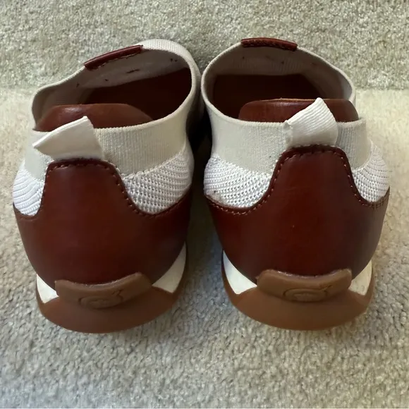 Born Barrett White Bourbon Knit Combo Men’s Shoe Sneaker Size 9.5