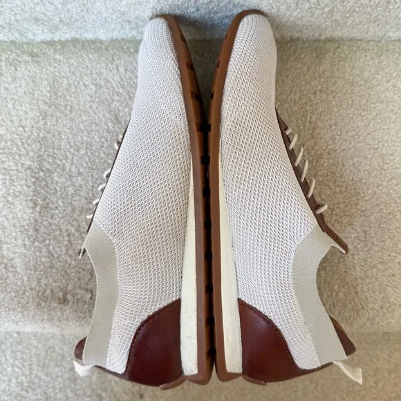 Born Barrett White Bourbon Knit Combo Men’s Shoe Sneaker Size 9.5