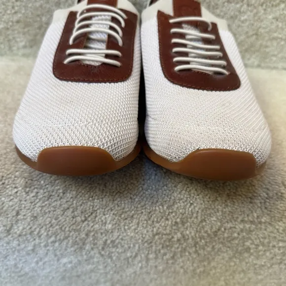 Born Barrett White Bourbon Knit Combo Men’s Shoe Sneaker Size 9.5
