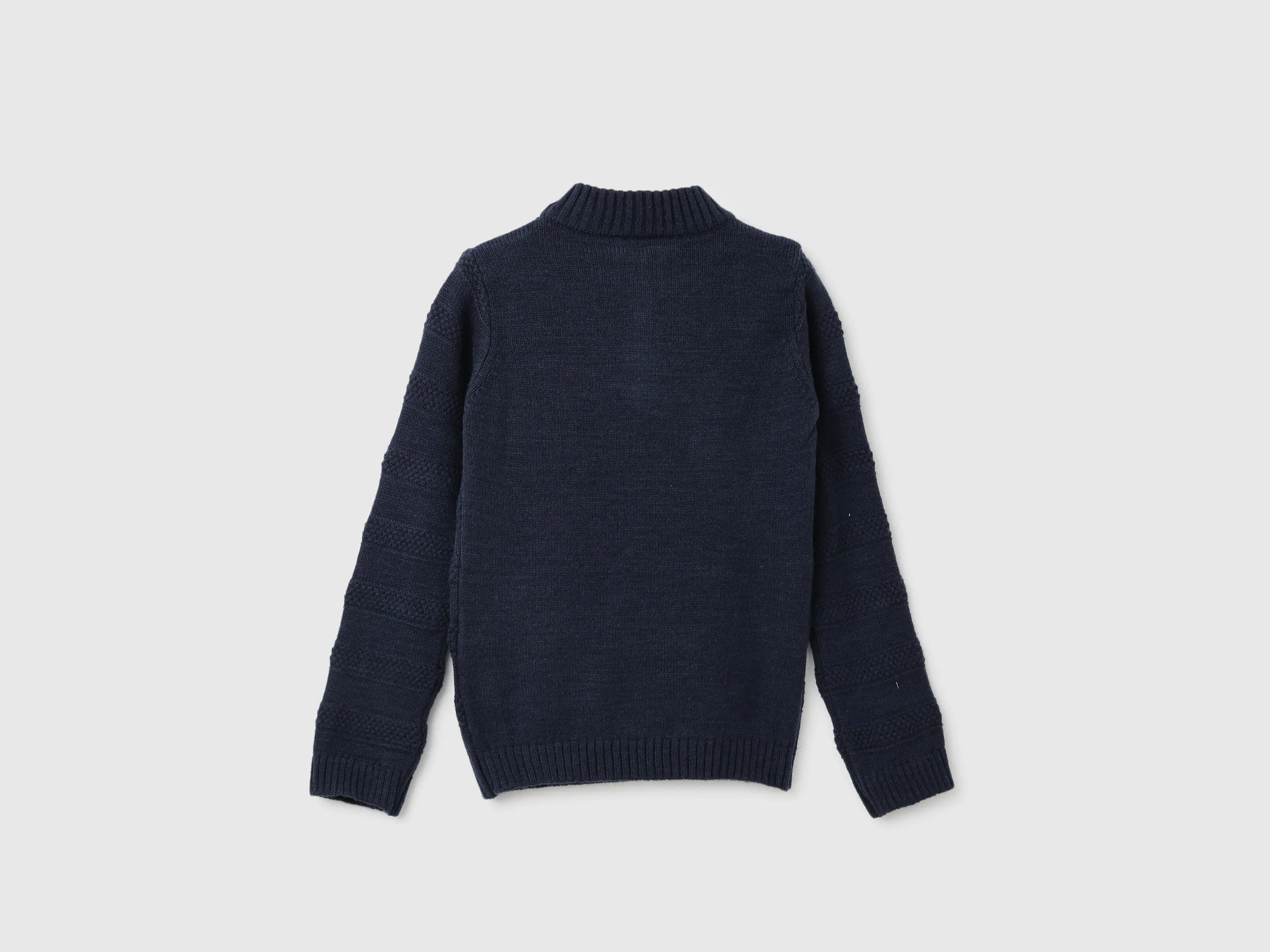 Boys Self Design High Neck Sweater