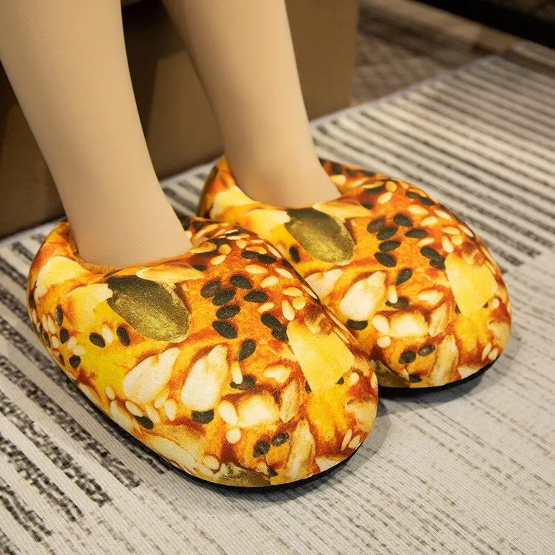 Bread Design Winter Slippers for Adults