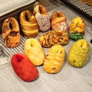 Bread Design Winter Slippers for Adults