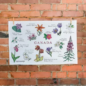 Canadian Provincial Wildflower- Tea Towel