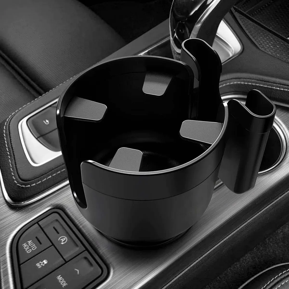 Car Cup Holder 2-in-1, Custom fit for car, Car Cup Holder Expander Adapter with Adjustable Base, Car Cup Holder Expander Organizer with Phone Holder