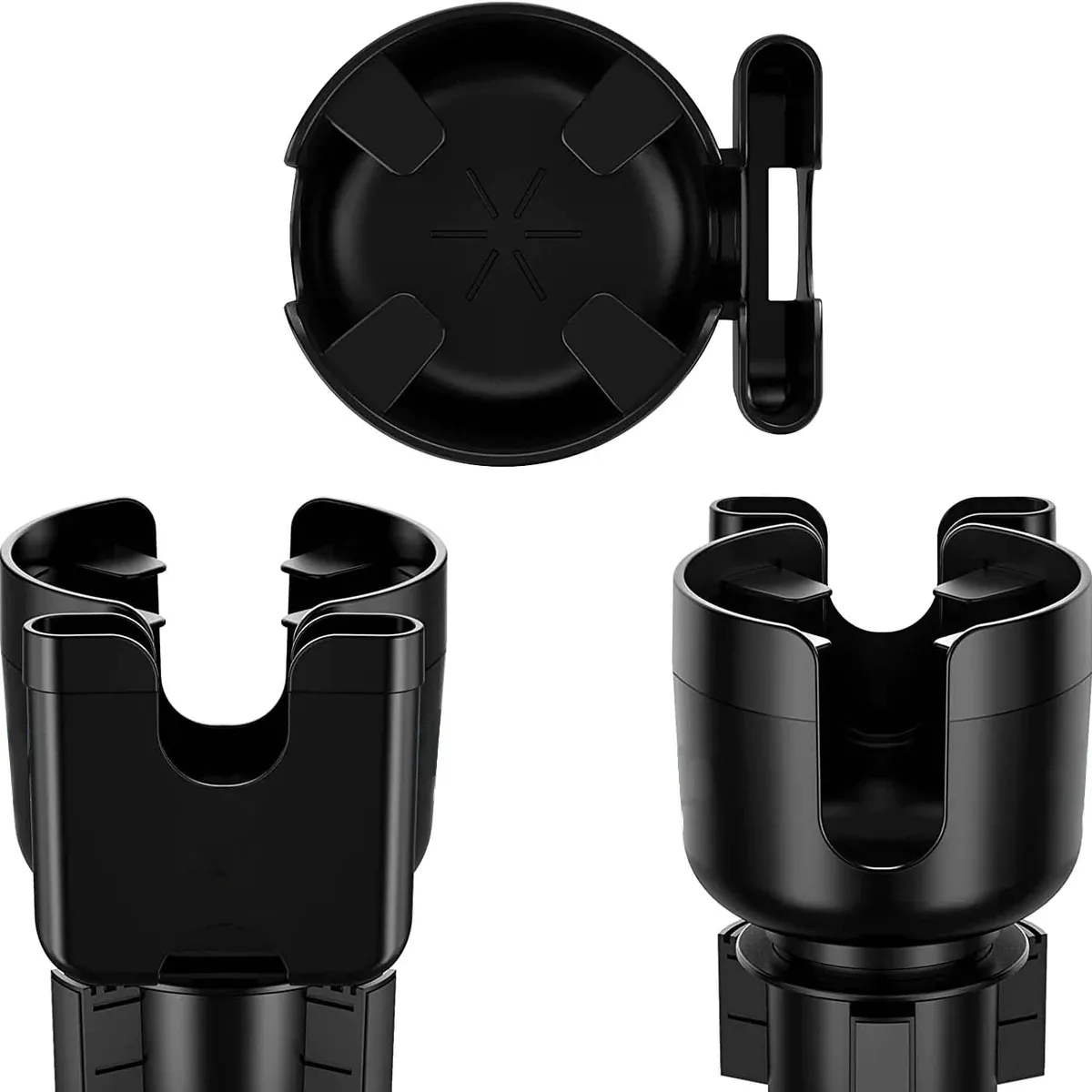Car Cup Holder 2-in-1, Custom fit for car, Car Cup Holder Expander Adapter with Adjustable Base, Car Cup Holder Expander Organizer with Phone Holder