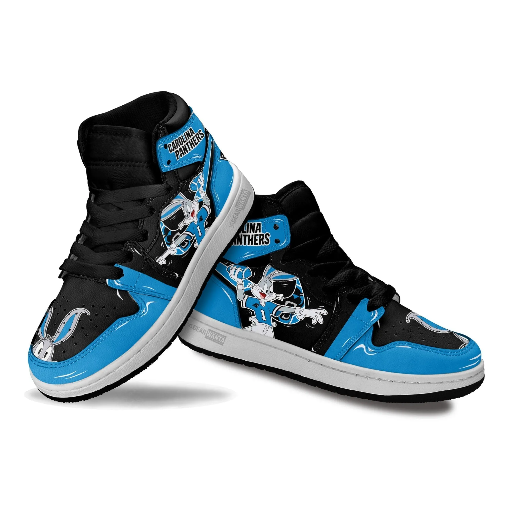 Carolina Panthers Kid J1s Sneakers Custom