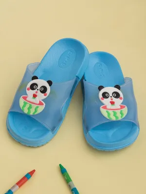 Cartoon Panda Watermelon Slides for Boys – Light Blue