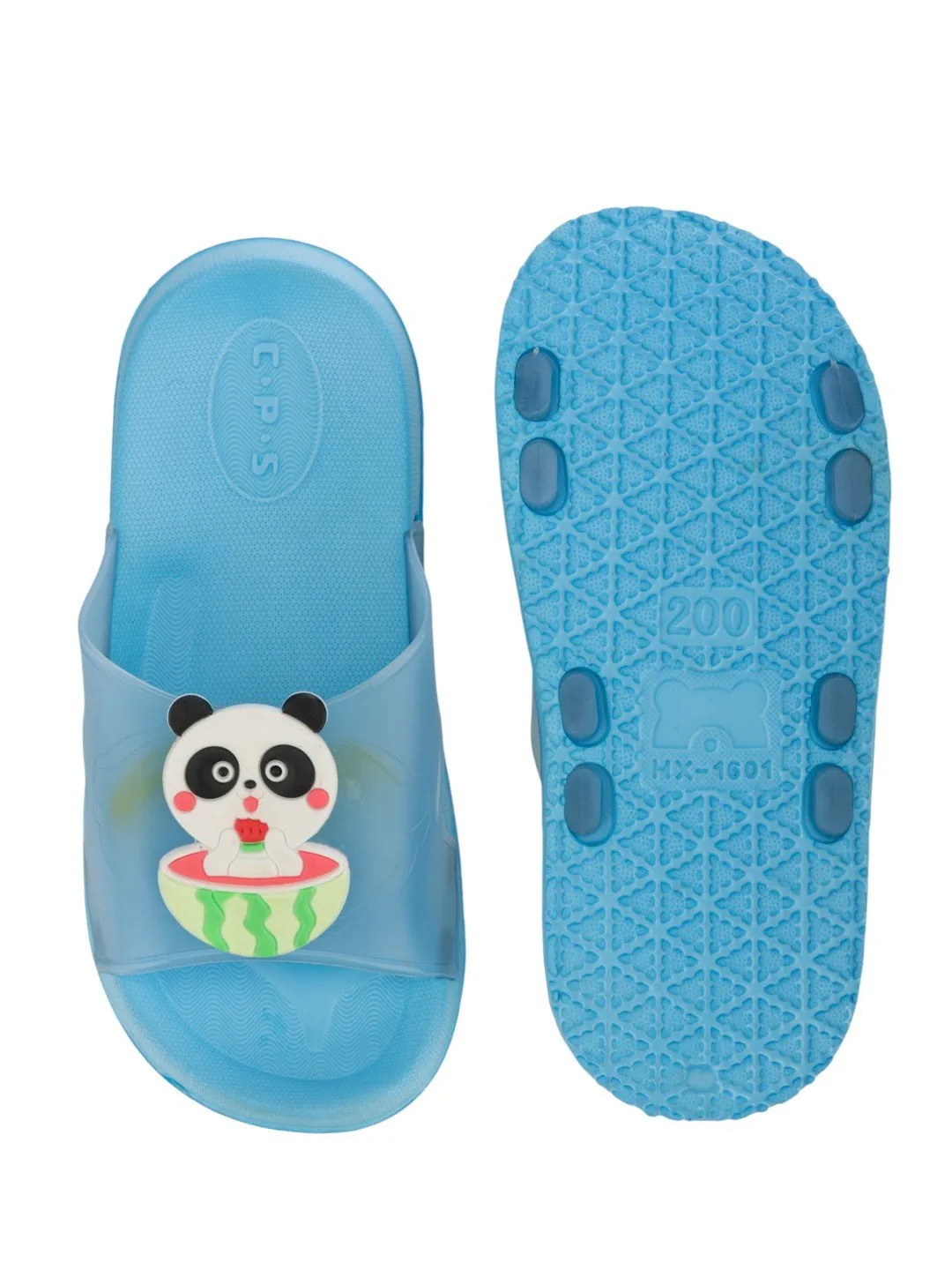 Cartoon Panda Watermelon Slides for Boys – Light Blue