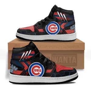 Chicago Cubs Kid J1s Sneakers Custom
