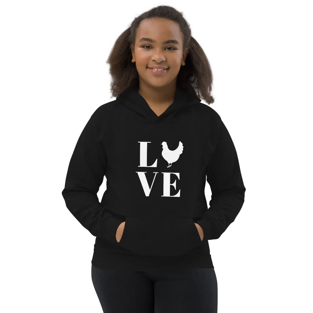 Chicken Love Kids Hoodie